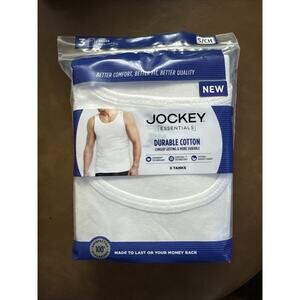 Mens Jockey Essentials Tank Tops, Size Small, 3 pack